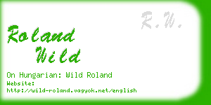 roland wild business card